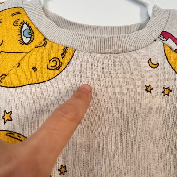 Mini Rodini Yellow Moon Graphic Sweatshirt - Picture 6 of 8